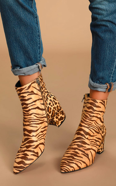 dolce vita calf hair booties